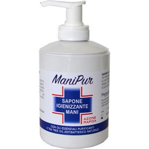 PHARMALIFE RESEARCH ManiPur Sapone Igienizzante Mani 300ml - Antibatterico Naturale con Olio di Tea Tree e Lavanda