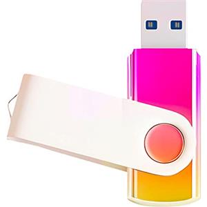 REWBOAT Chiavette USB 3.0 da 64 GB, colore rosa sfumato, chiavetta USB all'ingrosso con design girevole all'ingrosso per l'archiviazione dei dati (rosa dorato)