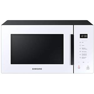 Samsung Forno a Microonde Glass Design MG23T5018AW/ET, Cottura Croccante, HomeDessert, Microonde + Grill 800 W + 1100 W, 23 L, 49l x 27,5h x 38p cm, Neve