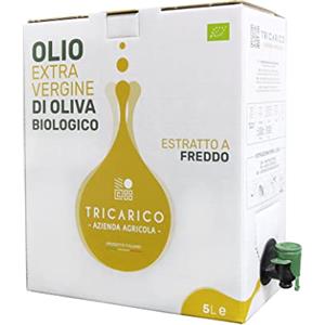 TRICARICO AZIENDA AGRICOLA NUOVO OLIO RACCOLTA 2024/2025-5 L - Don Giovanni Bio - Olio extravergine d'oliva BIO 100% Italiano, 100% Coratina, Intenso, bag-in-box con rubinetto dosatore - Az. Agr. Tricarico