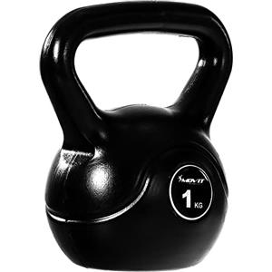 MOVIT Kettlebell - Peso a Scelta da 1 kg a 20 kg, Rivestimento in Plastica, Anti Sfregamento, Ergonomico - Campana Bollitore Palestra, Fitness, Manubri con Maniglia, Ginnastica, Allenamento