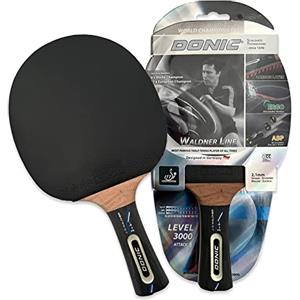 Schildkröt Donic-Schildkröt Racchetta Tennis da Tavolo Waldner 3000, Manico ABP, Spugna di 2.1 mm, Legno di Carbonio, Gomma Liga - ITTF, 751803