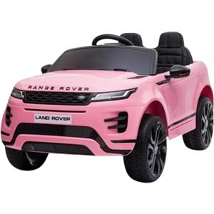 Tecnobike Shop Auto Elettrica Macchina per Bambini Land Rover Evoque 12V Con Monitor 4 Pollici Luci LED Suoni Mp4 Telecomando Bluetooth (Rosa)