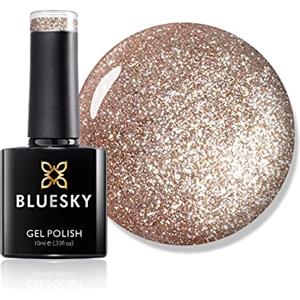 BLUESKY, Bluesky Smalto Per Unghie Gel, Rose Gold, Qcg15, Luccichio, Bagliore (Per Lampade Uv E Led) - 10 Ml