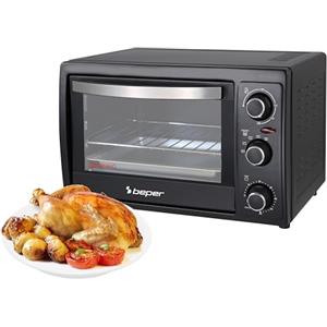 Beper 90.884 Forno Elettrico, Ventilato, 1300 W, 30 Litri, Nero, 46 x 37.5 x 27.5 cm