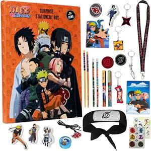 Naruto Calendario Avvento 2024 Bambino - Anime Calendari Avvento Cancelleria Set(Arancia)