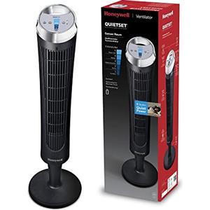 Honeywell Ventilatore a torre Honeywell QuietSet (5 impostazioni di velocità, rotazione a 75°, timer, telecomando a distanza) HY254