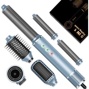 OKWRAP Air Styler 5 in 1 set Hair styler per capelli con asciugacapelli da 110000 giri/min, 320 million Hair Dryer Brush, Thermal Brush, ferro arricciacapelli, spazzola Sono Asciutti, Ricci e Lisci