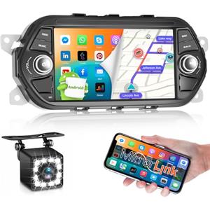 Hikity Autoradio Android per Fiat Tipo Aegea Egea 2015 2016 2017, Hikity 7 Pollici Touchscreen Stereo Auto Bluetooth con GPS WiFi Mirror Link RDS Radio Canbus USB Telecamera Posteriore