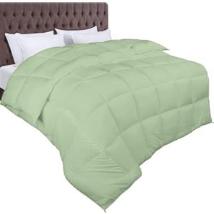 Utopia Bedding Piumone 155 x 220 cm 370 gsm, Piumino Singolo, Piumino Letto Singolo, Trapunta Singolo 100% Microfibra (Verde Salvia)