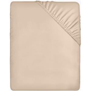 Utopia Bedding Lenzuolo con Angoli Due Piazze Matrimoniale - 200x200cm - Beige - Microfibra di Poliestere Spazzolato - Lenzuolo sotto con Angoli Elasticizzato