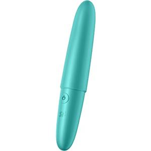 Satisfyer, mini vibratore, 'Ultra Power Bullet 6', 13 cm, impermeabile, silicone medicale, ricaricabile, colore:turchese