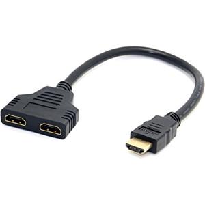 NFHK Cavo adattatore da HDMI maschio a doppio HDMI femmina, splitter a Y, per PC, HDTV e computer portatile, 1080P