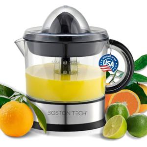 Boston Tech Spremiagrumi Elettrico 40W Boston Tech MasterJuicer - Filtro Anti-Polpa, 700ml Capacità, Doppia Rotazione, BPA Free, Facile da Pulire, Design Compatto per Succo Fresco e Naturale