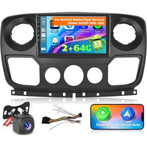 Ohradio 2G+64G per Renault Master/Opel Movano/Nissan NV400 2010-2021 Stereo Android GPS con Wireless Carplay Android Auto Radio FM/RDS WiFi + Retrocamera + MIC - Autoradio 2DIN 10.1 Pollici