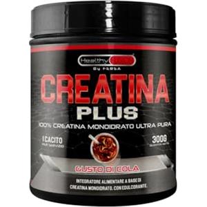 Healthy Fusion | Creatina Monoidrato in polvere 100% pura, senza additivi | Favorisce la crescita muscolare e aumenta le prestazioni fisiche | Alta solubilità | 300g, gusto Cola