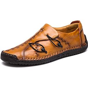 Asifn Scarpe Estive da Eleganti Mocassini Uomo Estive Loafers Pelle Casuale Moda Casual Mocassino Basse Classic Barca Oxford（Giallo,40/41 EU,41 Taglia del Marchio