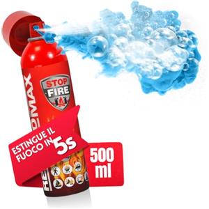notlok Safety Work - Estintore Casa - Spruzzino Estintore 500 ml | Contro Tutti Gli Incendi A B F & E < 1000 V | Mini Estintore Auto, Estintori per Casa, Estintore Barca, Estintore Camper