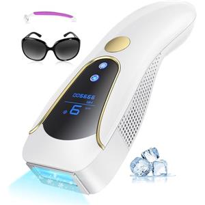 Blissky 3 In 1 Epilatore Luce Pulsata con Ghiaccio Funzione, 999,900 Luce Pulsata, Epilatore a luce pulsata IPL con 9 Livelli di Energia (Max 19,35J), Epilatore Laser per Donna,Uomo,Viso, Ascelle, Braccia