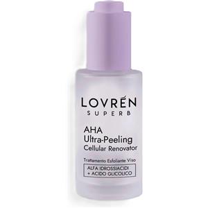 Clinicalfarma Lovren Superb AHA Ultra-Peeling Trattamento Esfoliante Viso 30 ml - Siero Esfoliante Leggero per Pelle Luminoso e Riequilibrata