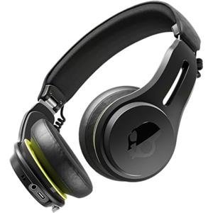 Skullcandy Icon ANC Wireless On-Ear Bluetooth Headphones, Active Noise Cancelling, Up to 60 Hours Battery, Sweat Water Resistant, Foldable and Durable, Microphone for iPhone Android - True Black