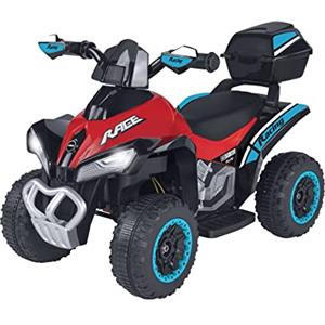 eSpidko Quad Veicolo a batterie per Bambini, 6V 4.5AH, Rosso - Globo Giocattoli 41340