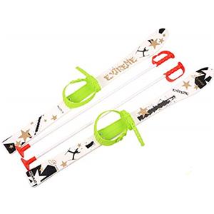 molti Sci per bambini con rilegatura con bastoncini, 5 colori 90 cm (bianco)