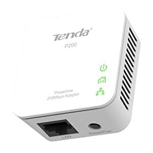 Tenda Powerline P200, AV 100Mbps su Powerline, 1 Porta Ethernet, HomePlug AV, Plug and Play, Risparmio Energetico, Rete PowerlineLAN Fino a 200 Metri di Copertura