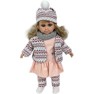 Generico Bambola Lily con Cappello e Sciarpa Bambola Vestito Lusso cm 40 Bambola Fashion Doll con Dolci Melodie Bambola da Collezione Bambola Inverno Bambola Realistica Bambolotto Abbigliamento alla Moda (B)