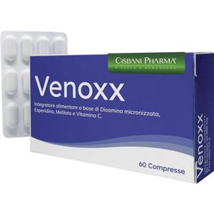 PHARMA INVESTMENT Venoxx 60 Compresse - Integratore con Diosmina, Esperidina, Meliloto e Vitamina C per il Benessere della Circolazione