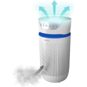 HoMedics Purificatore d'Aria, Filtro HEPA a 360°, Tecnologia con Luce UV-C Elimina Odori, Allergeni, Virus, Batteri e Germi Piccoli fino a 0.3 Microns, Flusso d'Aria 184.3 m3/h