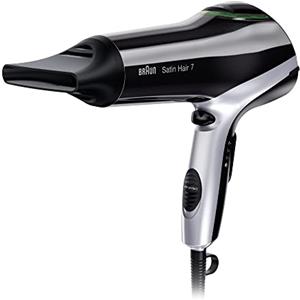 Braun Satin Hair 7 BRHD710E Asciugacapelli 2200W, Tecnologia IONTEC Anti-crespo, 3 temperature/ 2 Velocità, Concentratore, Filtro rimovibile, Nero