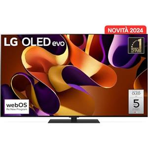 LG OLED evo 65'', Serie G4S 2024, OLED65G46LS, Smart TV 4K, Base da appoggio, Processore α11, Brightness Booster Max, 60W, Dolby Vision, Wi-Fi 6, 4 HDMI 2.1 4K@144Hz, GSYNC, VRR, ThinQ AI, webOS 24