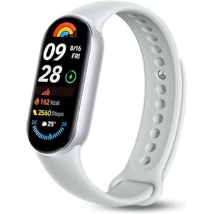 KUKUPOW Mi Band 9, Schermo AMOLED 1.62'', Mi Smart Band 9 Smartwatch Cornice Metallica con Monitoraggio Salute, Frequenza aggiornamento 60Hz,150+ Modalità Sportive, Autonomia 21 giorni, Resistenza acqua 5ATM