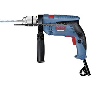 Bosch Professional Trapano con percussione GSB 13 RE (Motore da 600 Watt, incl. asta di profondità 210 mm, mandrino autoserrante 13 mm)