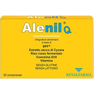 Revalfarma Alenil Q Integratore Alimentare a base di Bergamotto BPF®, Estratto secco di Cynara (Carciofo), Riso rosso fermentato, Coenzima Q10 e Vitamine - 30 compresse