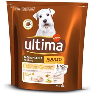 Ultima Dog Mini Adult con Pollo 800g - Alimento secco per cani adulti di taglia mini, ideale per vitalità e salute dentale