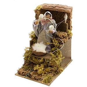 Joy Christmas Pastore per Presepe in Movimento La Filatrice