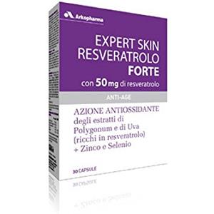 ARKOFARM Integratore Alimentare Expert Skin Resveratrolo Forte, 30 Capsule