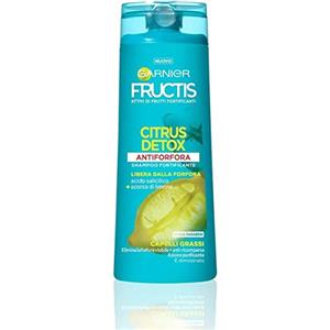 Garnier Shampoo Fructis Antiforfora Citrus Detox, Antiforfora e Antibatterico, 250 ml