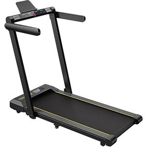 Toputure Tapis Roulant Elettrico Pieghevole 16 km/h, Doppio Display LED, 12 Programmi, Cardiofrequenzimetro, APP e Telecomando, Macchina per Camminare e Correre per Esercizi di Fitness da casa al Coperto