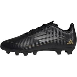 adidas F50 Club Football Boots Flexible Ground, Scarpe da Calcio, Core Black/Iron Metallic/Gold, 28 EU