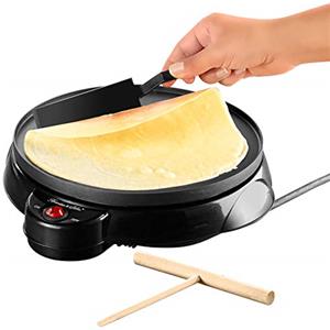Rosenstein & Söhne Crepiere elettriche - Crepes Maker: Crepiera elettrica media, 650 watt, Ø 23 cm (Crpe Maker, Crepe padella, Macchina per waffle)