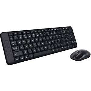 Logitech MK220 Combo Tastiera e Mouse Wireless Compatti per Windows, Layout Spagnolo QWERTY - Nero