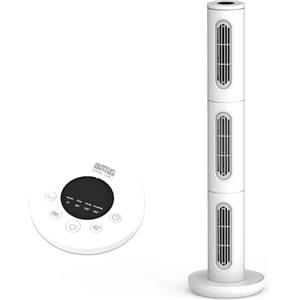 Amig - Ventilatore Portatile AIZE-01 | Sistema a Torre Modulare 3 in 1 | Silenzioso 45dB | Basso Consumo 20W | 12 Velocità e Funzione Notte | 4 Modalità di Vento | Oscillazione 360º | Telecomando