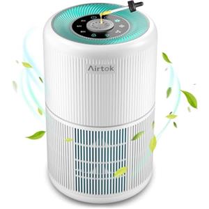 AIRTOK Purificatore Aria, con Funzione Aromaterapia H13 Filtro HEPA Elimina il 99,97% dell'Odore di Polline di Polvere, Purificatore d'Aria per Allergie e Asma, 3 Velocità|Casa, Ufficio