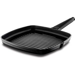 Castey - Padella Grill - 27 cm - Manico nero