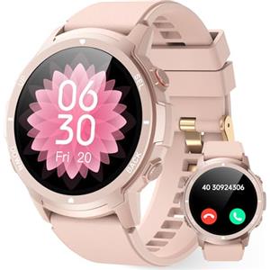 LLKBOHA Smartwatch-Donna - 1,39'' Schermo Orologio Smart Watch, Effettua/Risposta Chiamate, 7/24h Cardiofrequenzimetro/Ossigeno Nel Sangue/Contapassi/Monitoraggio del Sonno, per Android iOS