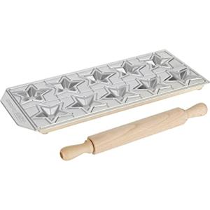 GSD Imperia Stampo in Alluminio per Ravioli, Legno