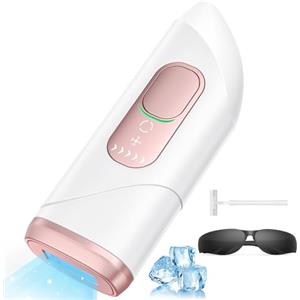 Blissky Epilatore Luce Pulsata con Ghiaccio Funzione,Infinite Lampi di Luce Pulsata, Epilatore a luce pulsata IPL con 600nm-1200nm Onda di Luce Rossa Epilatore Laser per Donna, Uomo, Linea Bikini,Viso